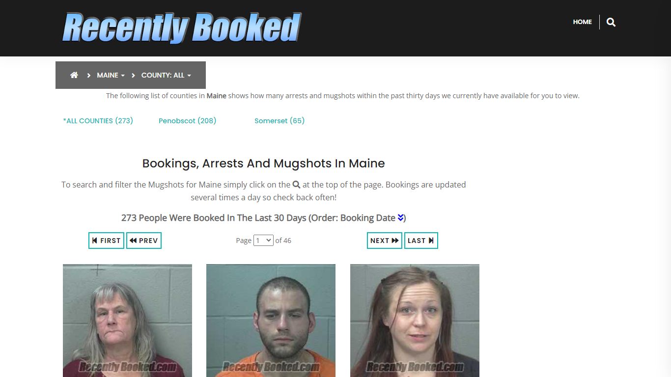Recent bookings, Arrests, Mugshots in Maine - Recently Booked